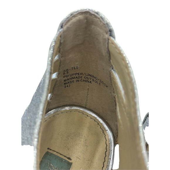 Betsey Johnson Size 8.5 Silver Sparkly High Heels - Picture 6 of 10